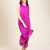 ABITO LUNGO IN MISTO TENCEL SENZA MANICHE - Cyclamen, TU