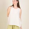 TOP IN MISTO TENCEL CON FONDO ASIMMETRICO - Burro, TU