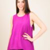 TOP IN MISTO TENCEL CON FONDO ASIMMETRICO - Ciclamino, TU