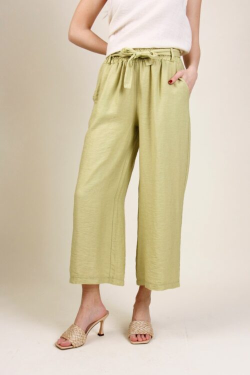 Alternative view of PANTALONI IN MISTO TENCEL CON FIOCCO