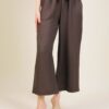 PANTALONI IN MISTO TENCEL CON FIOCCO - Moro, TU