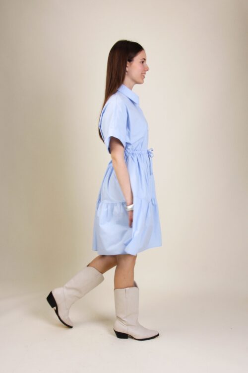 Alternative view of ABITO CHEMISIER CORTO CON ARRICCIATURA IN VITA