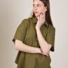 CAMICIA LEGGERA IN MISTO LINO - Militare, TU
