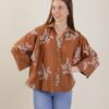 CAMICIA OVER IN COTONE CON RICAMO FOGLIE - Moro, TU