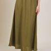 GONNA MIDI IN MISTO LINO - Militare, TU