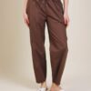 PANTALONE JOGGER CON COULISSE IN TESSUTO LEGGERO - Moro, TU