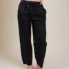 PANTALONE JOGGER CON COULISSE IN TESSUTO LEGGERO - Nero, TU