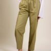 PANTALONE JOGGER CON COULISSE IN TESSUTO LEGGERO - Verde olive, TU