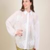 CAMICIA IN VISCOSA CON RICAMI - Bianco, TU