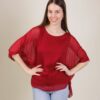 BLUSA IN MISTO SETA CON MANICA AMPIA - India, TU