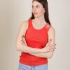TOP A COSTINE CON SPALLINA GIOIELLO - Red, TU