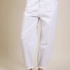 PANTALONE BAGGY CINQUE TASCHE IN COTONE - Bianco, S