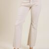 PANTALONI CROP CON ORLO A TAGLIO VIVO - Burro, M