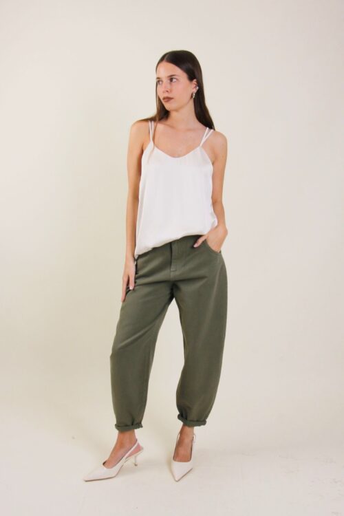 Alternative view of TOP IN SATIN CON SPALLINE SOTTILI