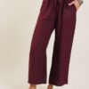 PANTALONI IN MISTO TENCEL CON FIOCCO - India, TU