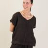 CAMICIA A MANICHE CORTE IN LINO - Moro, TU