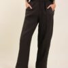 PANTALONI IN LINO - Dark Brown, TU