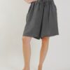 PANTALONCINI IN LINO CON COULISSE - Militare, TU