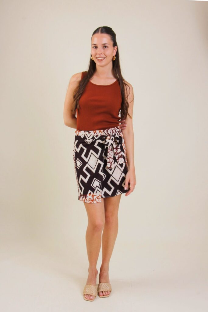 GEOMETRIC PRINT SKIRT 