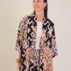 KIMONO LEGGERO IN RASO STAMPA FLOREALE - Coccio, TU
