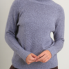 MAGLIA CON COLLO ALTO MORBIDO E DETTAGLI LUMINOSI - Grey, TU