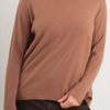 MAGLIA A MANICHE LUNGHE CON ORLO STONDATO - Moka, TU