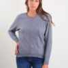 MAGLIA GIROCOLLO CON CUCITURA DECORATIVA - Grey, TU