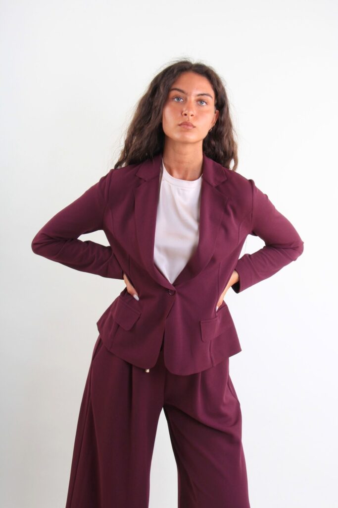 BLAZER WITH RAW-CUT EDGES 