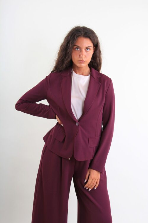 Alternative view of GIACCA CON RIFINITURE A TAGLIO VIVO