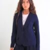 GIACCA CON RIFINITURE A TAGLIO VIVO - Blu, L