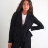 GIACCA CON RIFINITURE A TAGLIO VIVO - Nero, XL