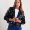 GIUBBINO EFFETTO PELLE LUCIDA - Black, M