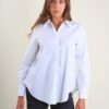 CAMICIA IN COTONE CON COLLETTO CLASSICO - White, L