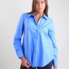CAMICIA IN COTONE CON COLLETTO CLASSICO - Sky blue, L