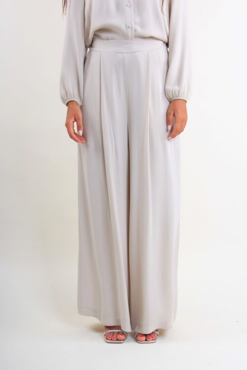 Alternative view of PANTALONI A PALAZZO IN VISCOSA FLUIDA