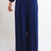 PANTALONI A PALAZZO IN VISCOSA FLUIDA - Blu, L
