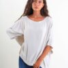 BLUSA IN VISCOSA FLUIDA CON MANICHE A PIPISTRELLO - Lana, TU