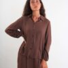 CAMICIA IN VISCOSA FLUIDA CON MANICHE ARRICCIATE - Moro, M