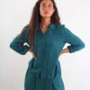 CAMICIA IN VISCOSA FLUIDA CON MANICHE ARRICCIATE - Verde, XL