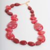 COLLANA LUNGA CON PIETRE EFFETTO MARMORIZZATO - Bordeaux, TU