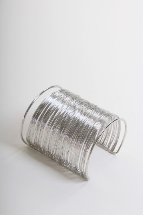 BRACCIALE RIGIDO MAXI A FILI DORATI - Silber, TU