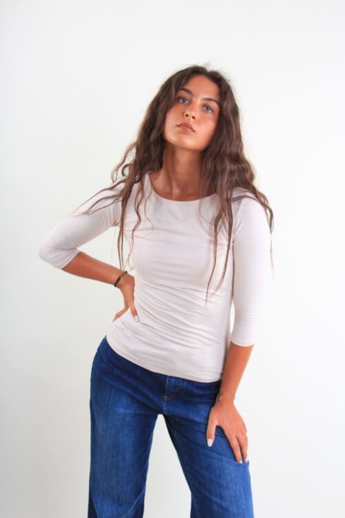 MAGLIA ADERENTE CON MANICA A 3/4