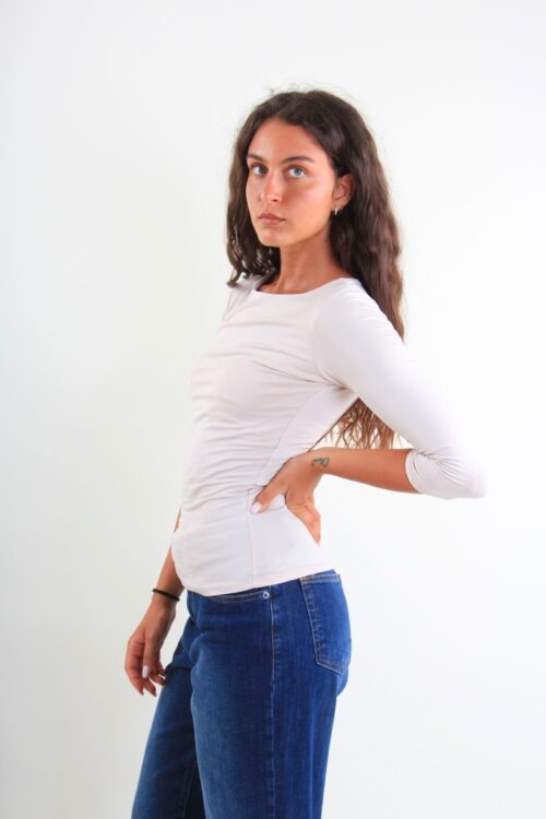 Alternative view of MAGLIA ADERENTE CON MANICA A 3/4