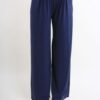 PANTALONI A PALAZZO IN MORBIDA VISCOSA - Blu, TU