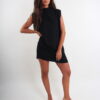 ABITO SMANICATO CON SPALLA STRUTTURATA - Nero, M