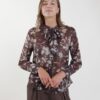 CAMICIA CON FIOCCO AL COLLO STAMPA FIORI - Moro, M