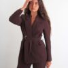 BLAZER CON CINTURA IN TESSUTO FLUIDO - Moro, L