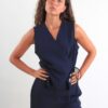 GILET IN TESSUTO FLUIDO - Blu, TU