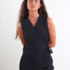GILET IN TESSUTO FLUIDO - Nero, TU