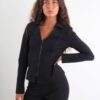 GIACCA CON ZIP FRONTALE - Nero, L